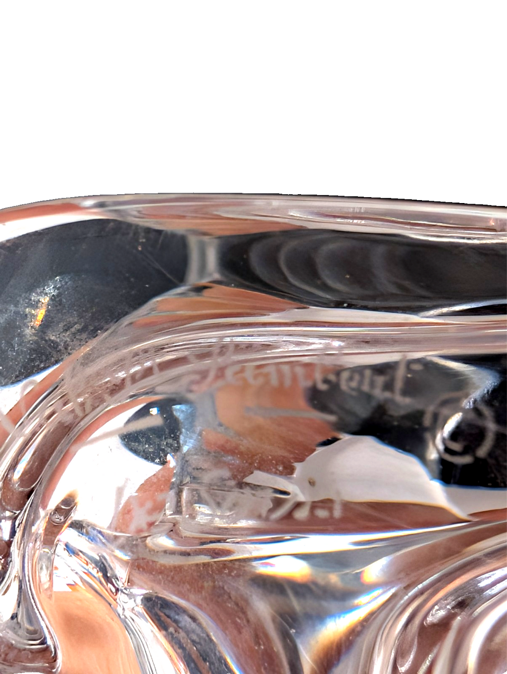VAL ST LAMBERT DE SORRS KRISTALLGLASS DEKORATIONS FIGUR ALS BRIEFBECHWERER