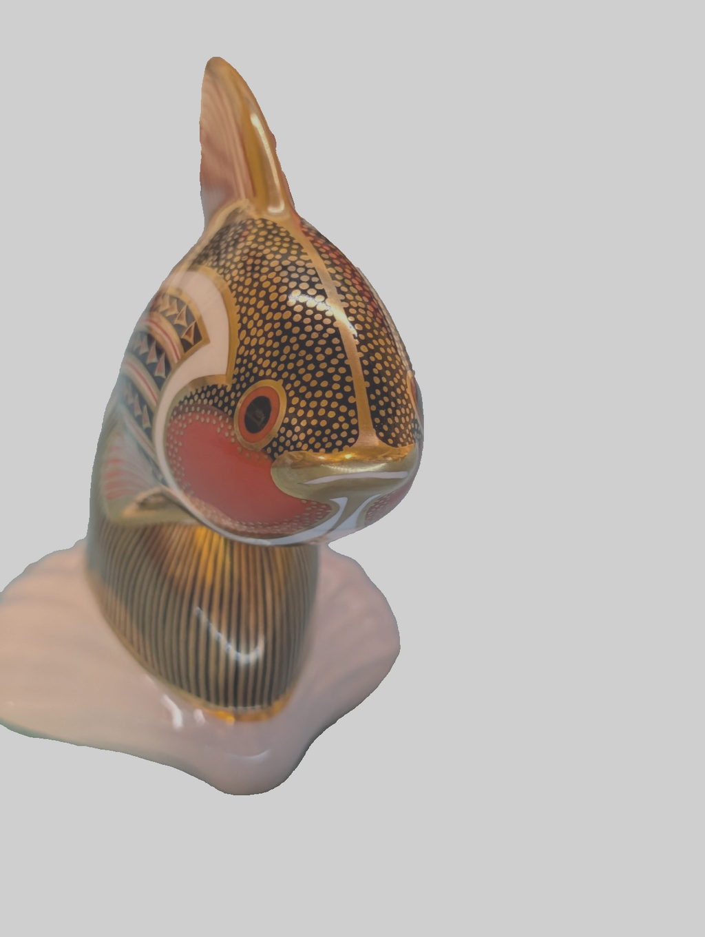 ROYAL CROWN DERBY PORZELLAN FISCH BRIEFBESCHWERER IM FORM EINES FISCHES TOP