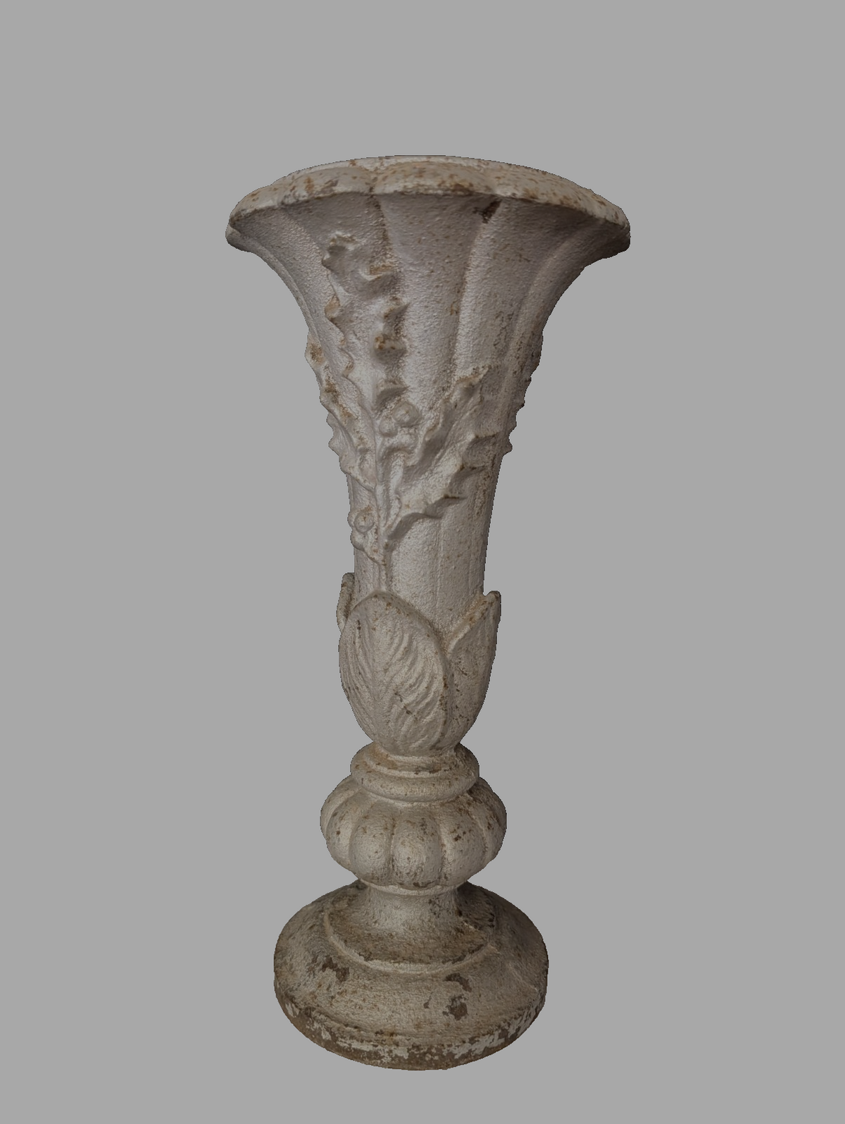 Vintage Verwitterte Gusseiserne Neoklassizistische Garten Blumen Vase