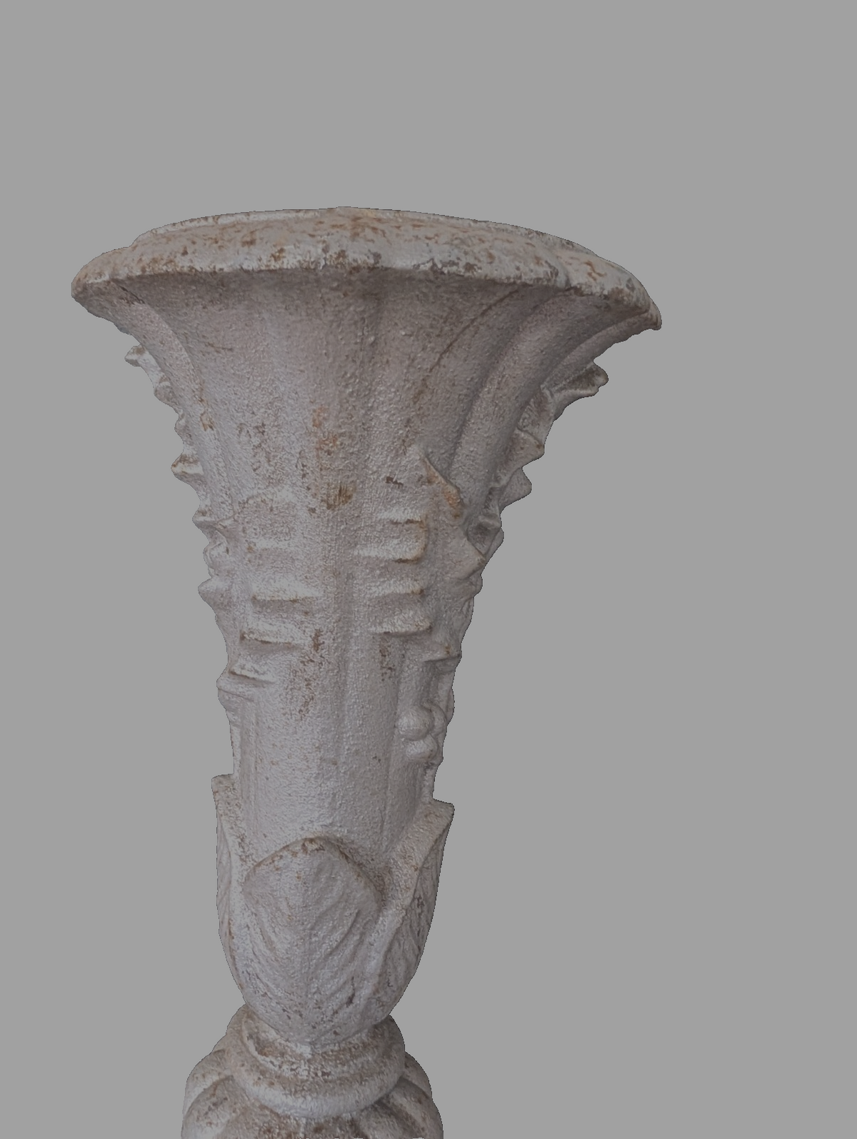Vintage Verwitterte Gusseiserne Neoklassizistische Garten Blumen Vase