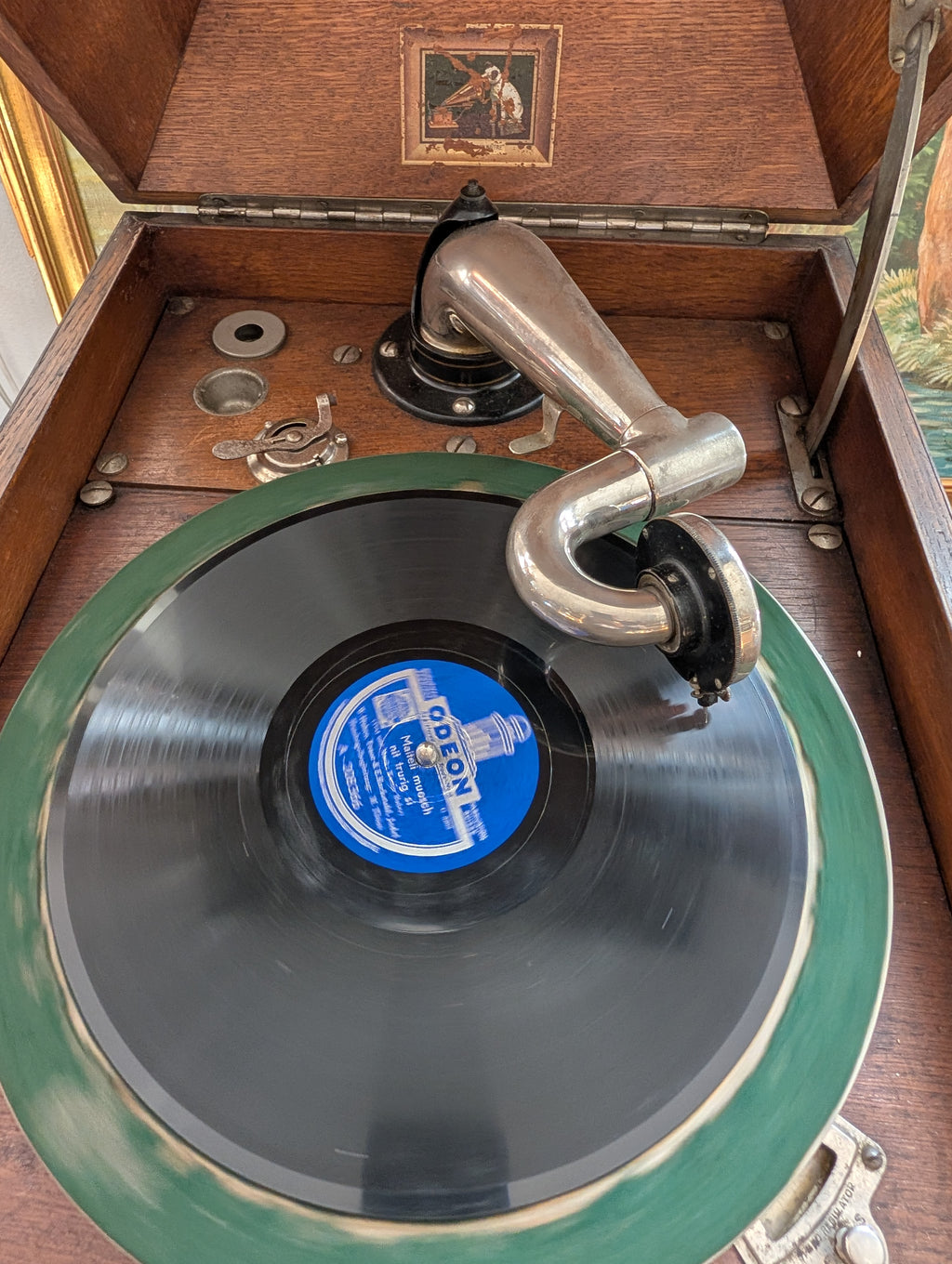 Antikes Grammophon um 1880 – Voll funktionsfähig, sehr schwer, Sammlerstück