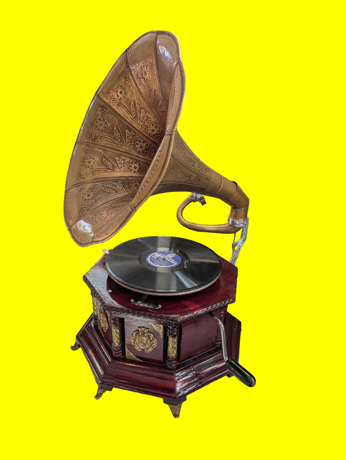 Retro Grammophon Neuausführung – Funktionsfähig, Ideal zur Dekoration