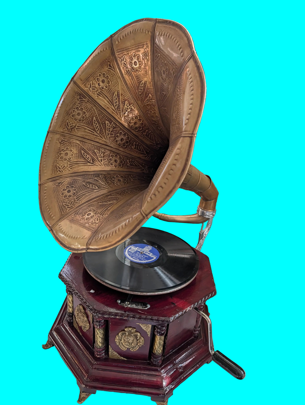 Retro Grammophon Neuausführung – Funktionsfähig, Ideal zur Dekoration
