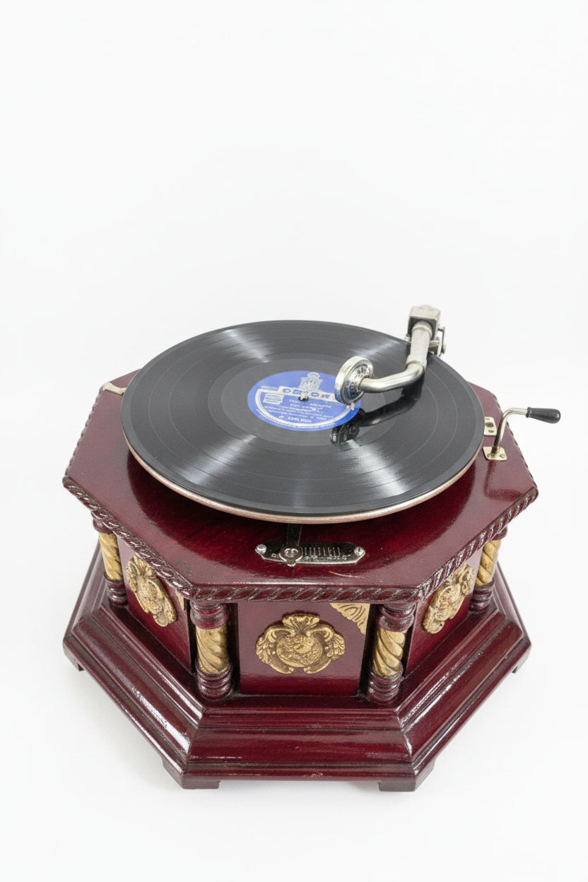 Retro Grammophon Neuausführung – Funktionsfähig, Ideal zur Dekoration
