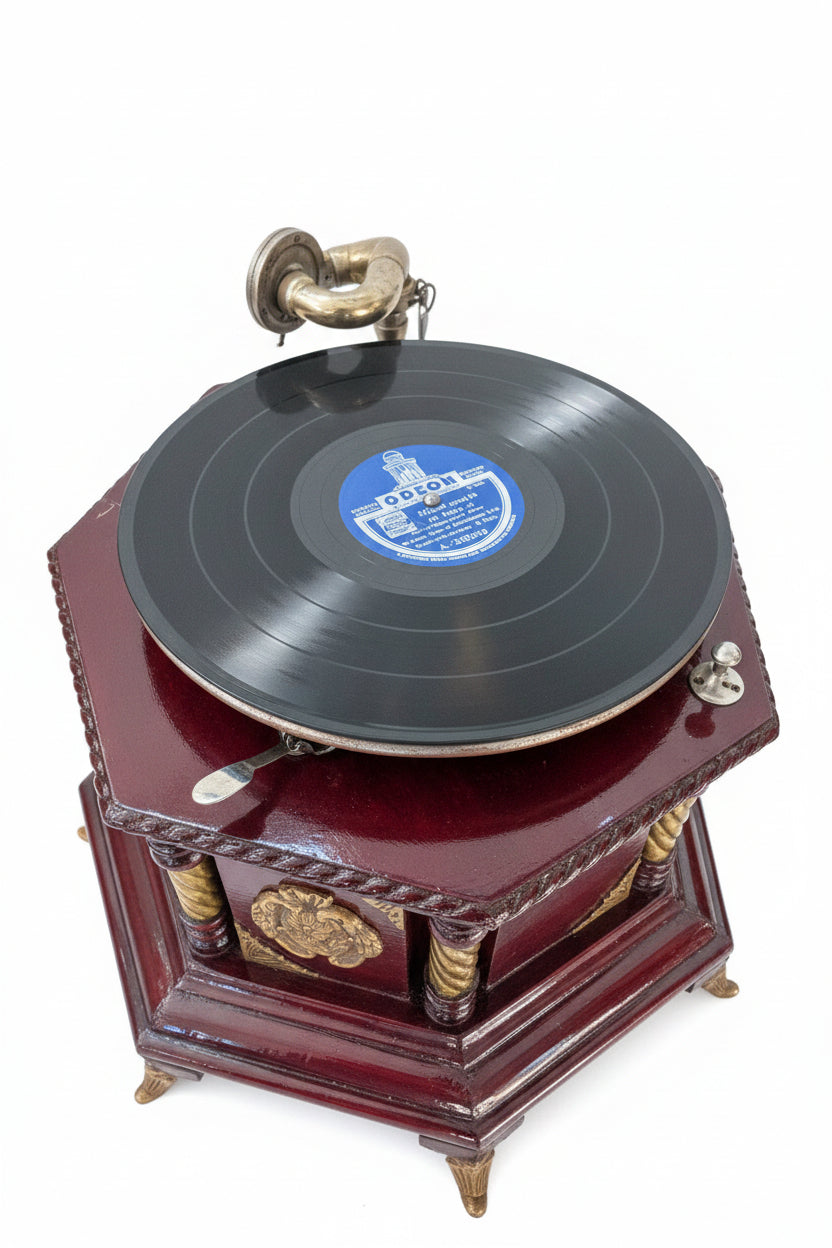 Retro Grammophon Neuausführung – Funktionsfähig, Ideal zur Dekoration