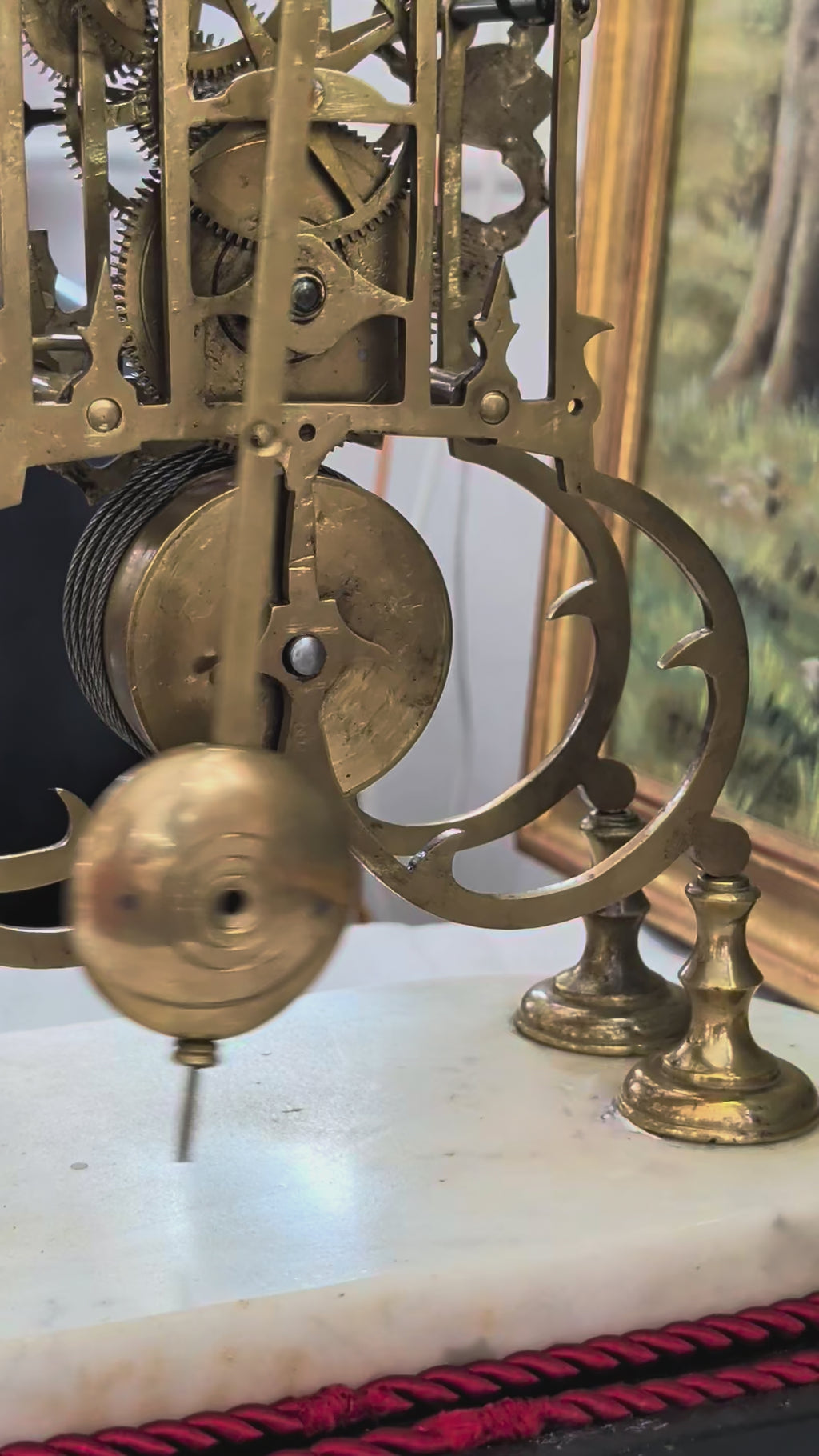Antike Skelett-Uhr um 1880 mit Funktion