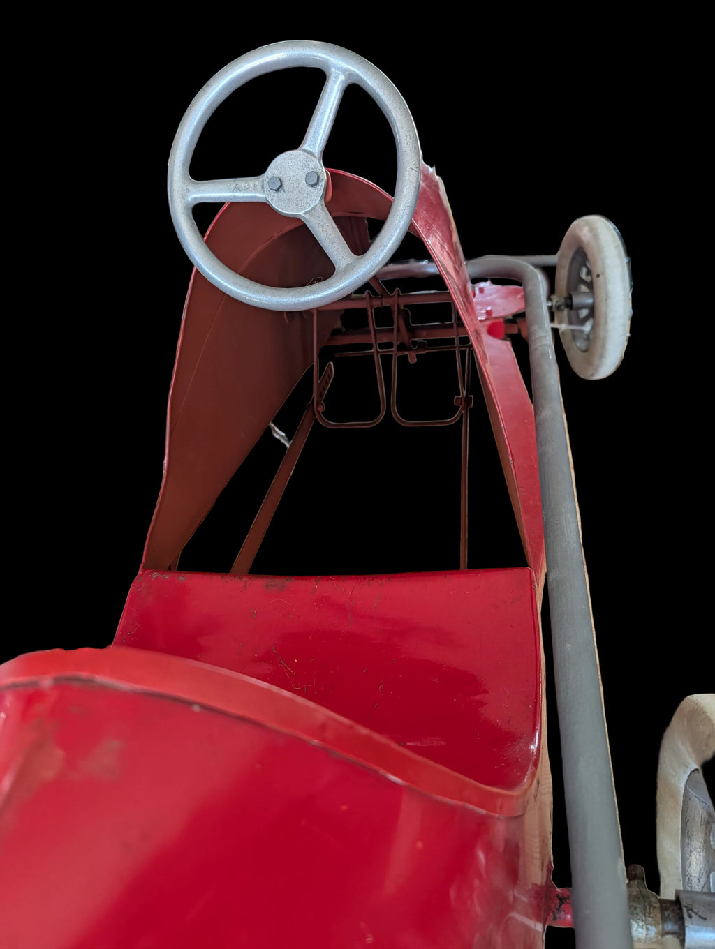 Vintage Trett-Auto Bugatti-Stil – Rarität 1950er/60er Jahre, Rotes Sammlersstück