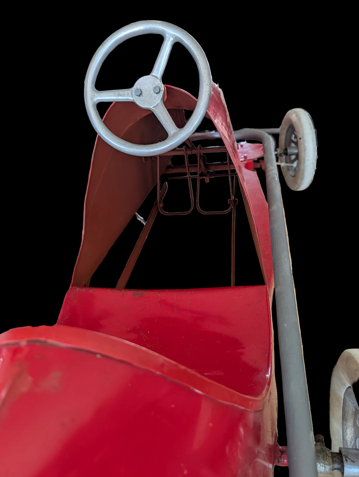 Vintage Trett-Auto Bugatti-Stil – Rarität 1950er/60er Jahre, Rotes Sammlersstück