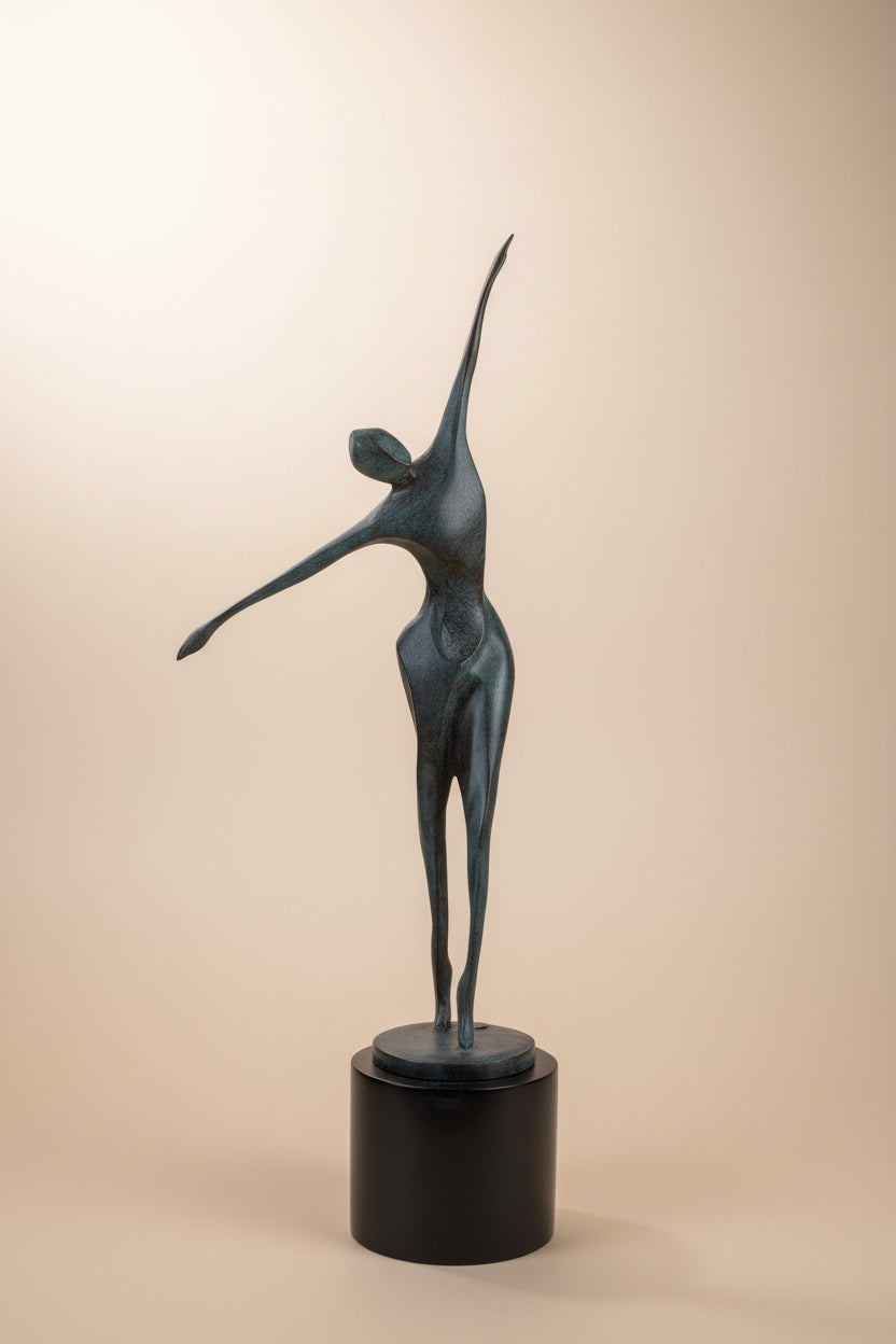 Sculpture moderne en bronze danseuse abstraite figurine décorative art