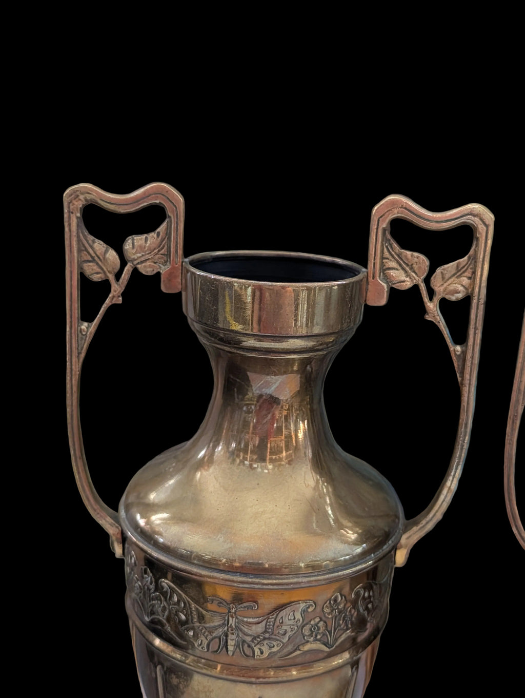 2 Kupfer Amphoren 33 cm – Antik, mit Patina