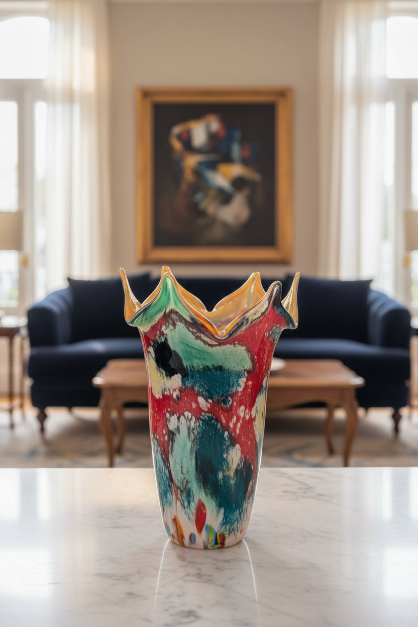 Echte Murano Glasvase – 1960er/70er Jahre, Seltenes Liebhaberstück
