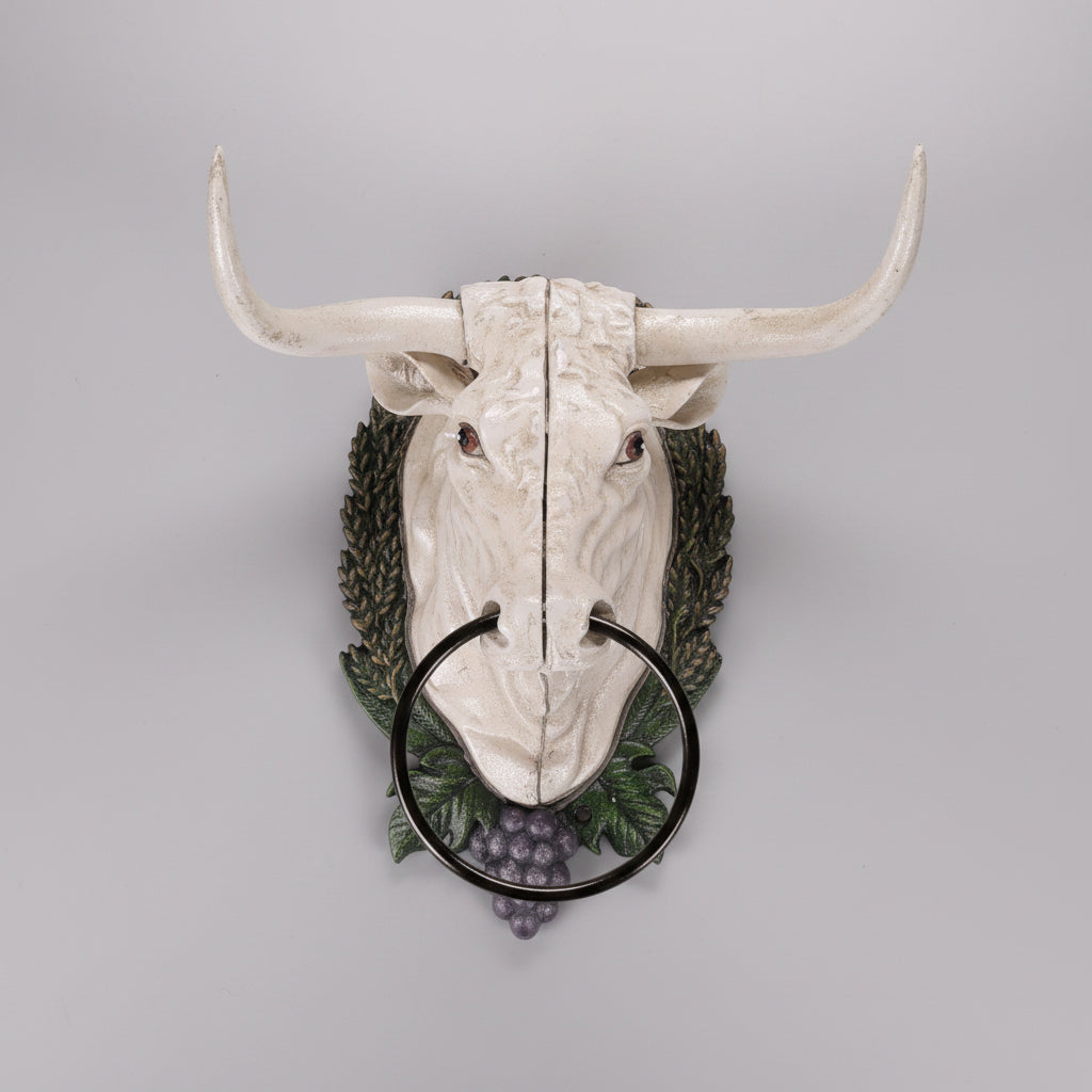 Handtuchhalter Stierkopf aus Gusseisen – Wanddekoration, Liebhaberstück