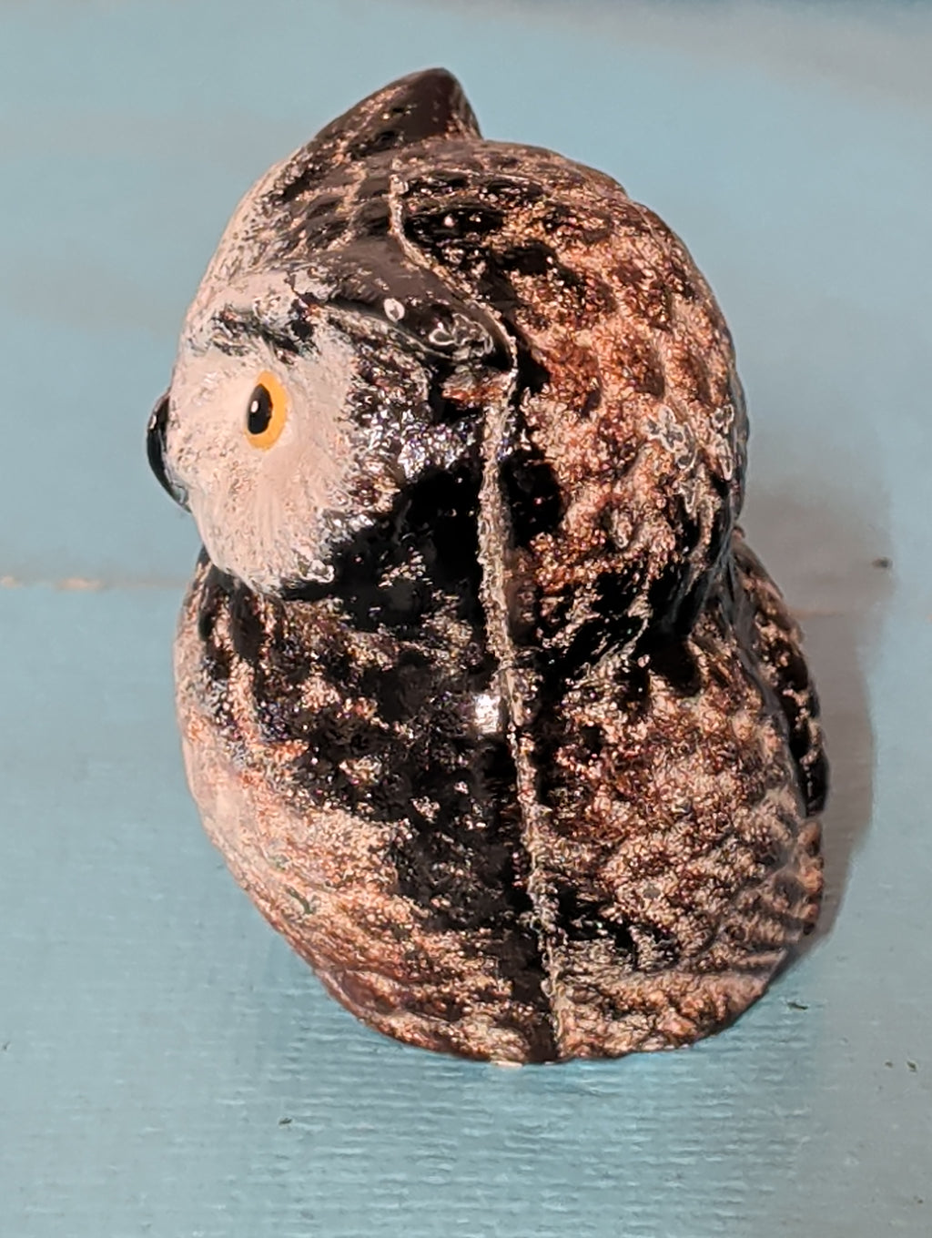 Gusseisen-Eule – Kleine Figur für den Aussenbereich, Gartendeko