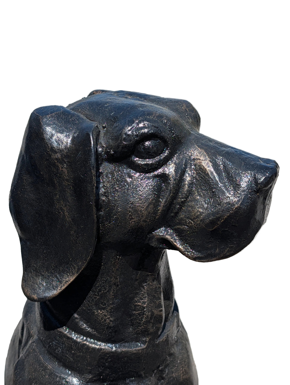 LABRADOR SKULPTUR GUSSESEN 65 CM 55 KG SCHWERE GARTENFIGUR LEBENSGROSS FROSTFREI