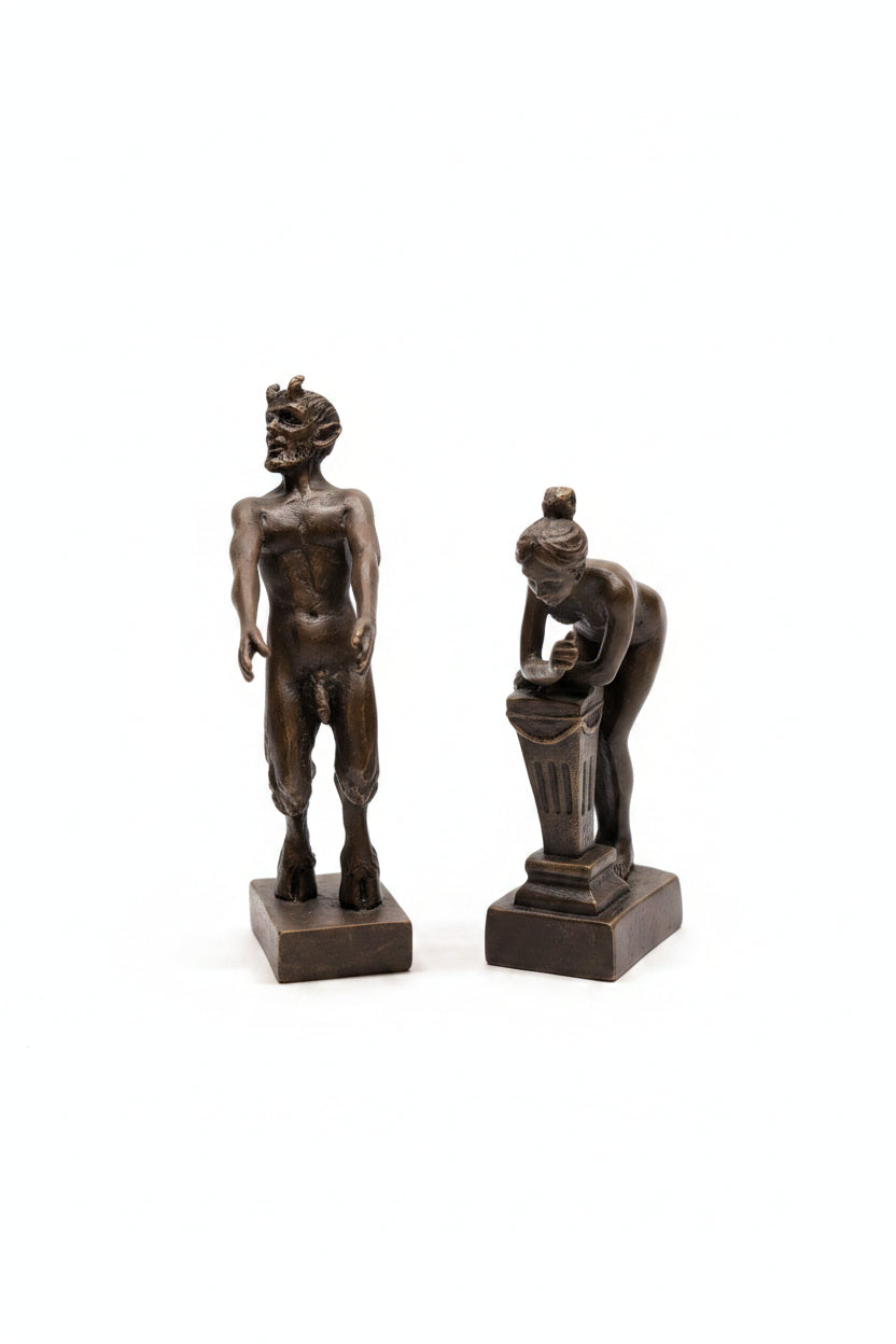 Bronzefigur Paar 2-teilig – Erotische Skulptur, Liebhaberstück