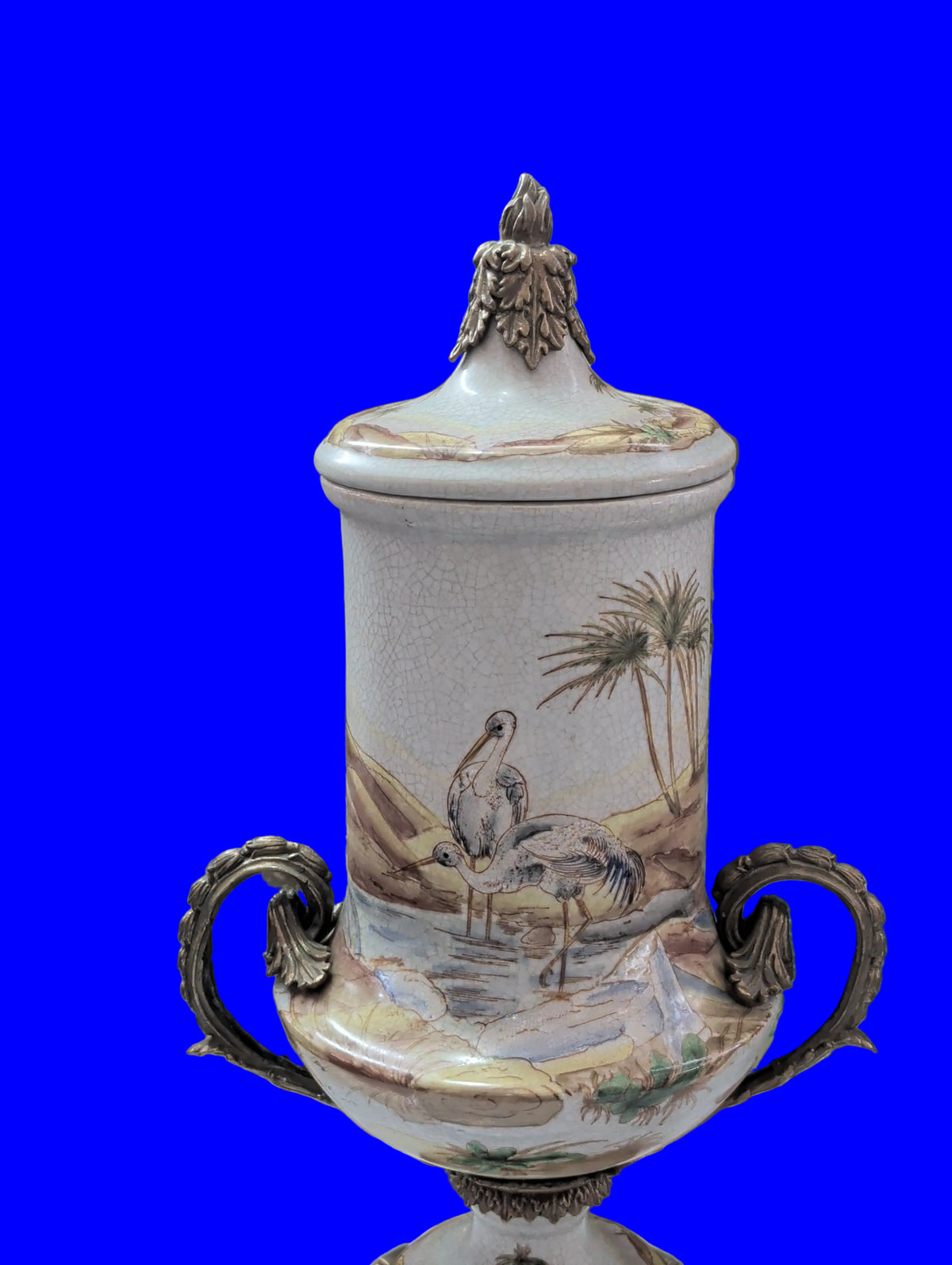 Amphore aus Porzellan und Bronze – Höhe 45 cm