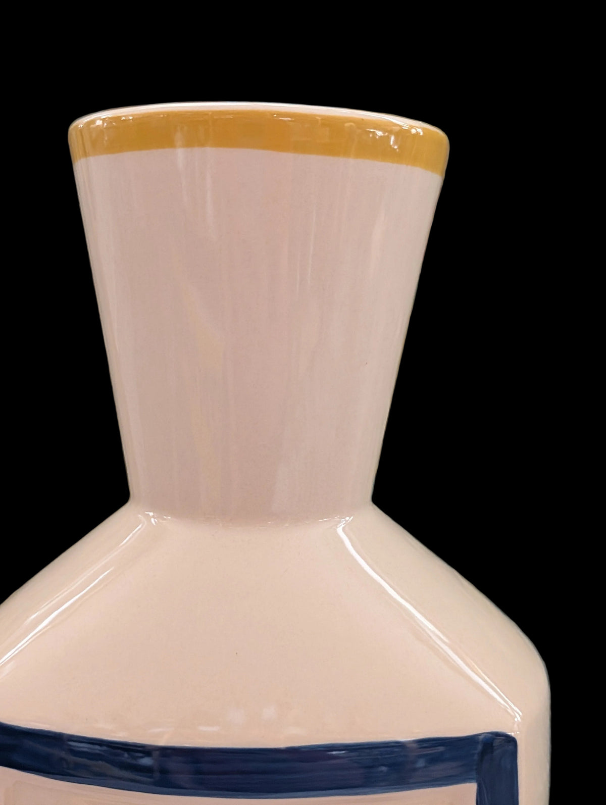 Porzellan Gesichtsvase 31 cm – Skulptur mit Gesichtsrelief
