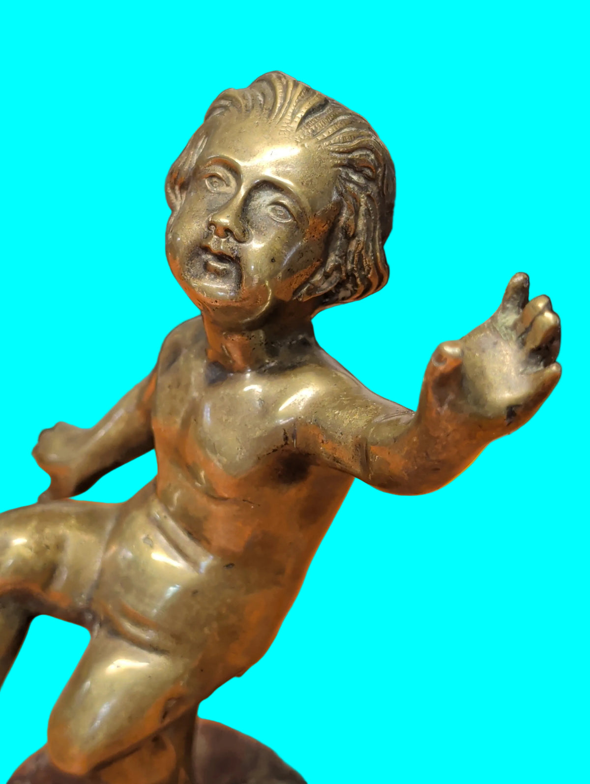 Antike Bronze Putto Skulptur – Tanzend – 24 cm – Vintage Sammlerstück