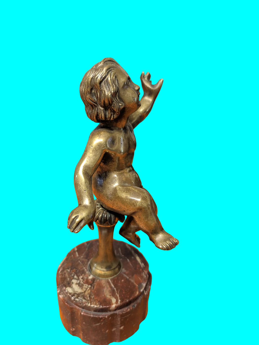 Antike Bronze Putto Skulptur – Tanzend – 24 cm – Vintage Sammlerstück