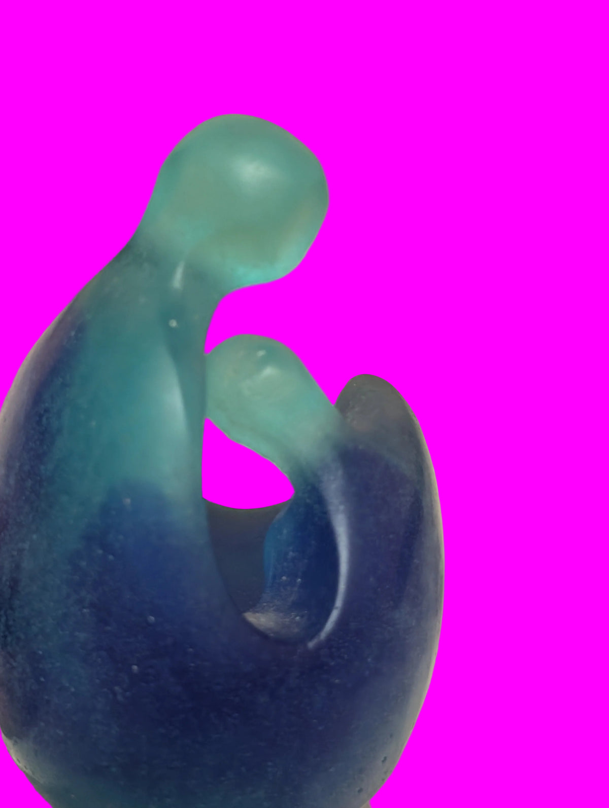 Daum Tendresse Skulptur – Pâte de Verre, Signiert, Honein
