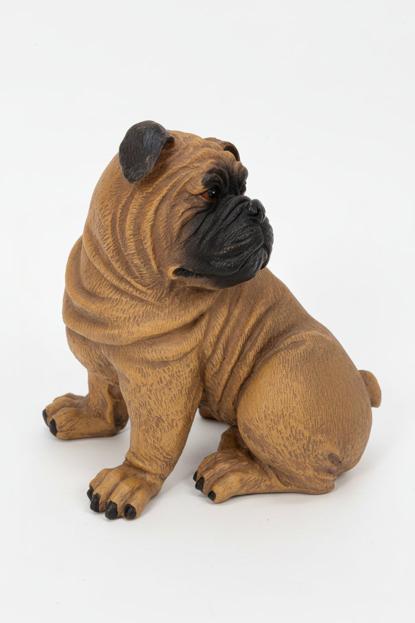 Mops Hund Figur aus Kunststoff – Drinnen & Draussen, Liebhaberstück