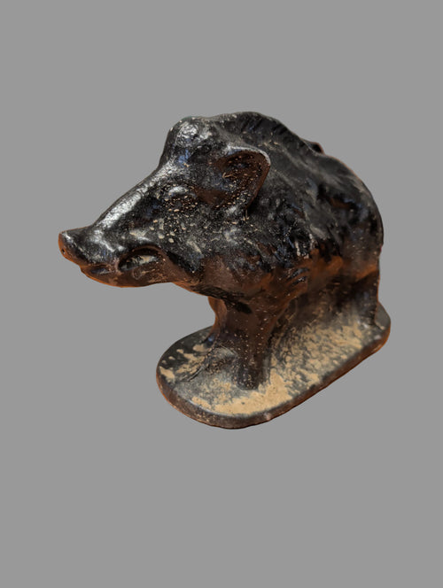 Antike Wildschwein Keiler Figur – Vermutlich Alabaster – L. 28 cm / H. 19 cm