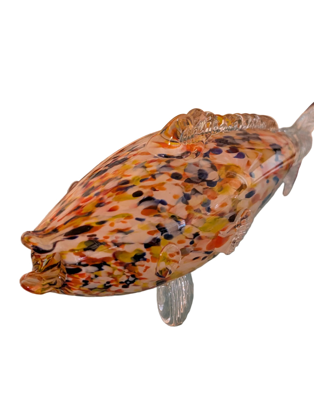 Sculpture de poisson en verre d'art – Multicolore, Pièce de collection fabriquée à la main