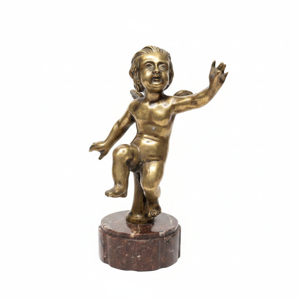 Antike Bronze Putto Skulptur – Tanzend – 24 cm – Vintage Sammlerstück