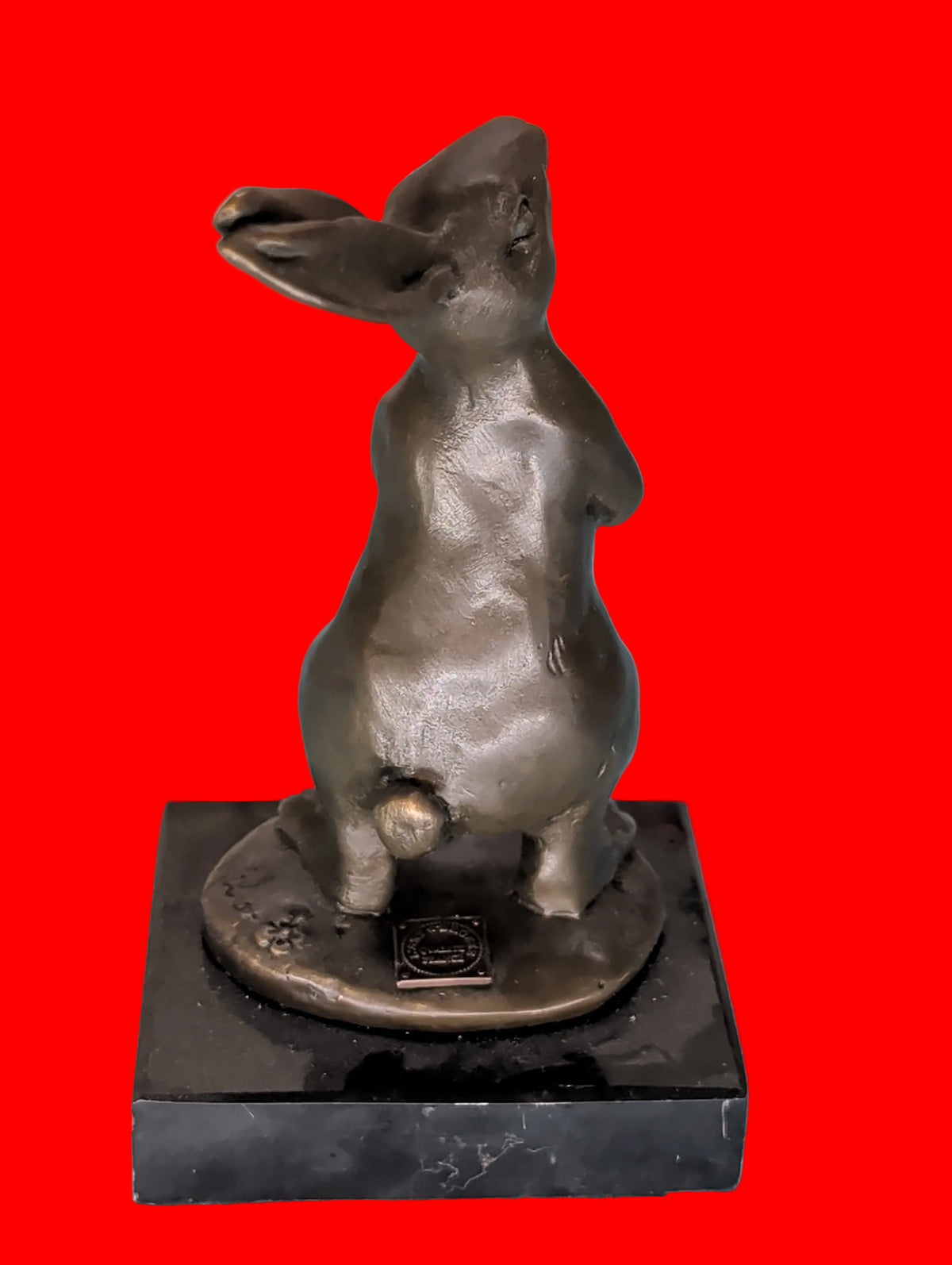 Figurine en bronze Lièvre – Pièce de collection avec une fine patine