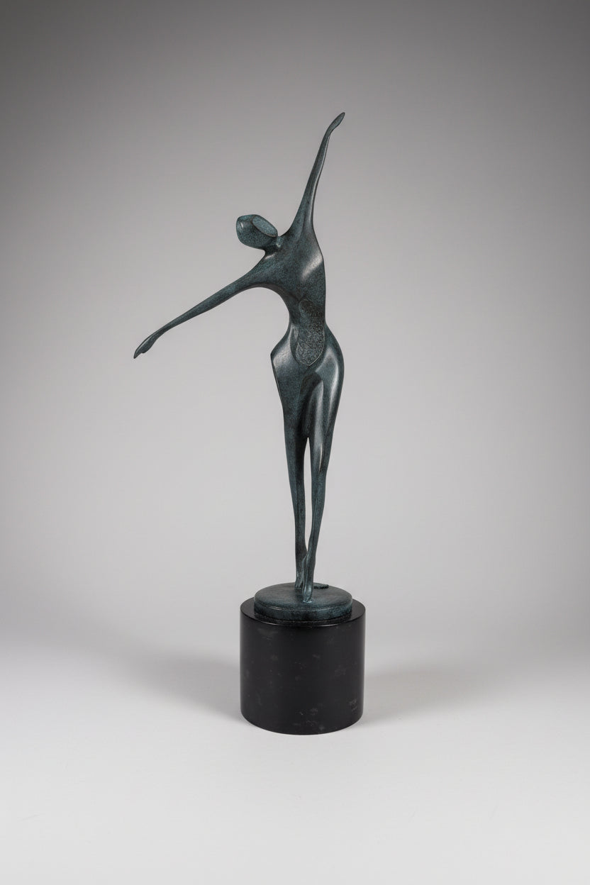 Sculpture moderne en bronze danseuse abstraite figurine décorative art