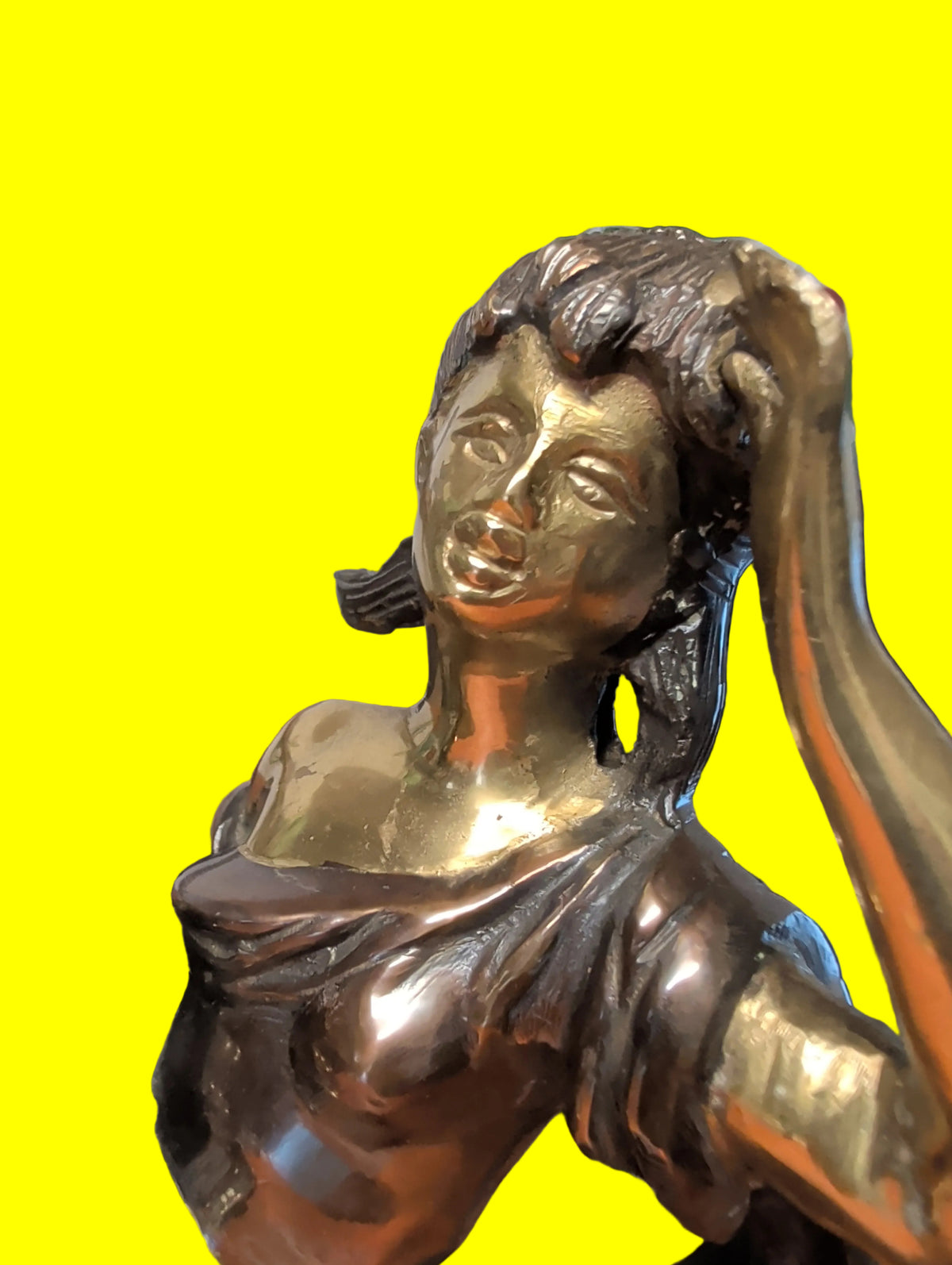 Antike Französische Bronze Skulptur – Junge Dame – 45 cm – Frankreich