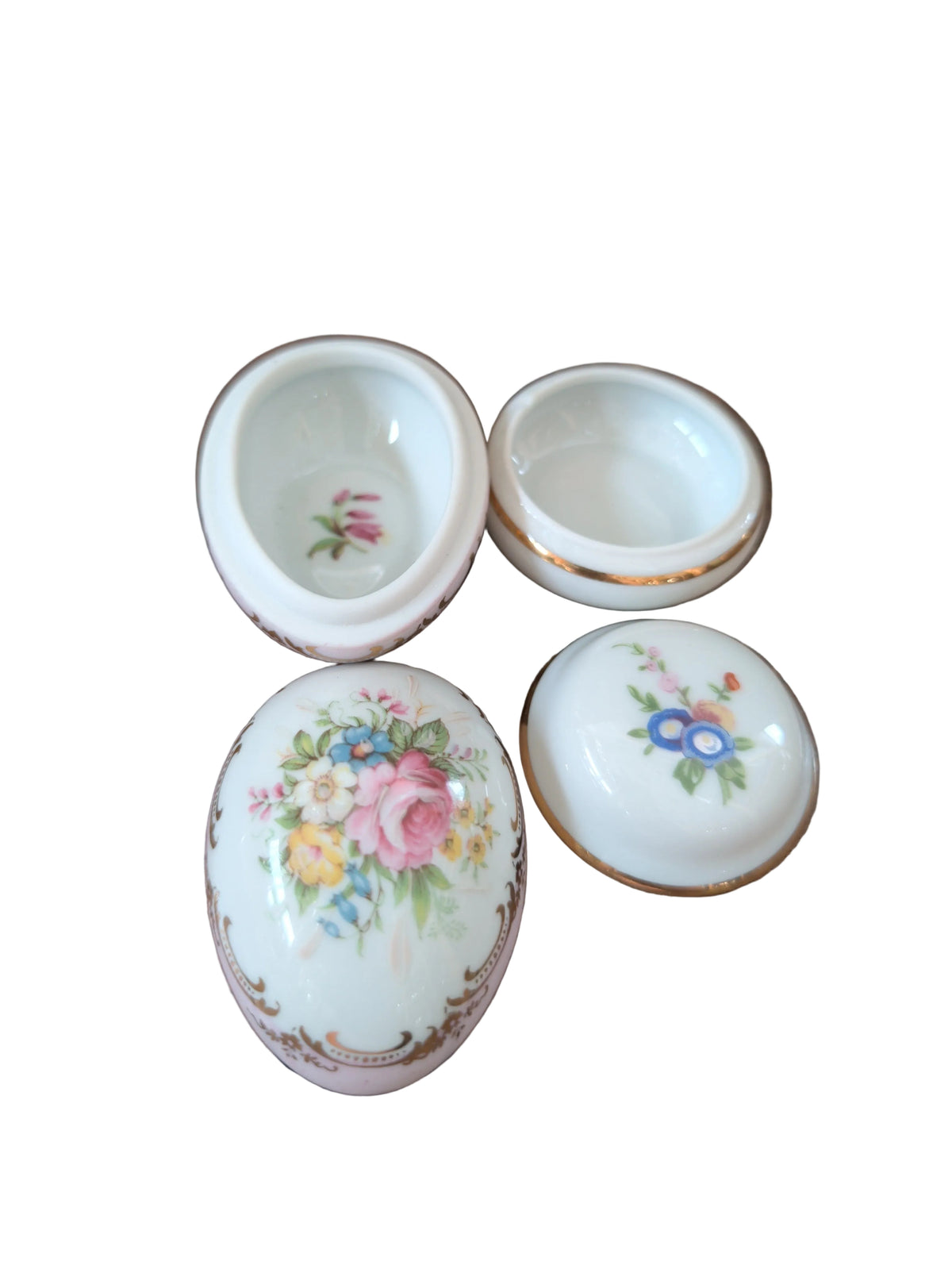 2 Antike Porzellan Dosen Limoges Frankreich – Vintage Sammlerstück Set