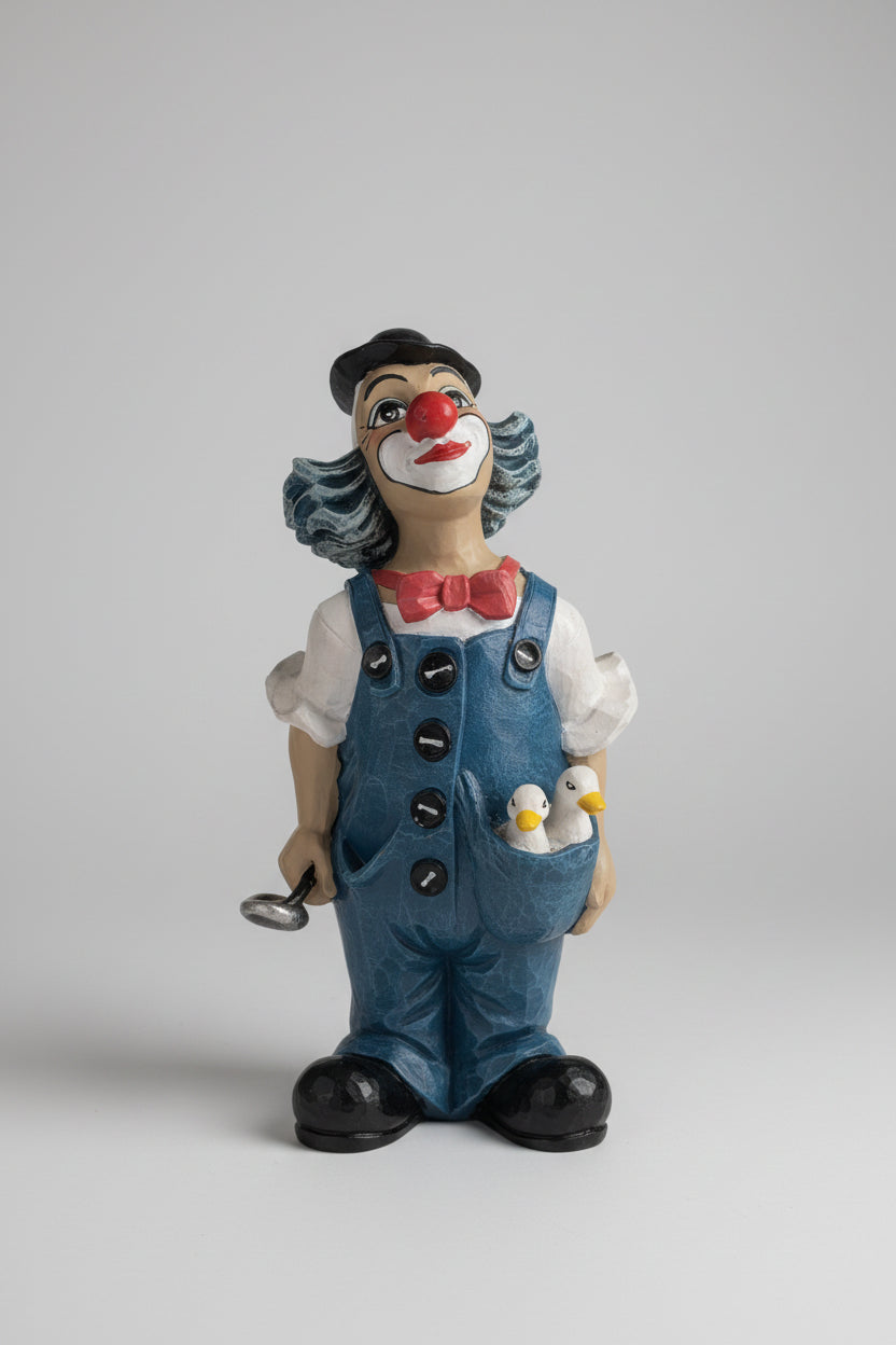 Bauer mit Gans und Eimer – Mehrfarbige Porzellan Figur, Vintage Sammlerstück