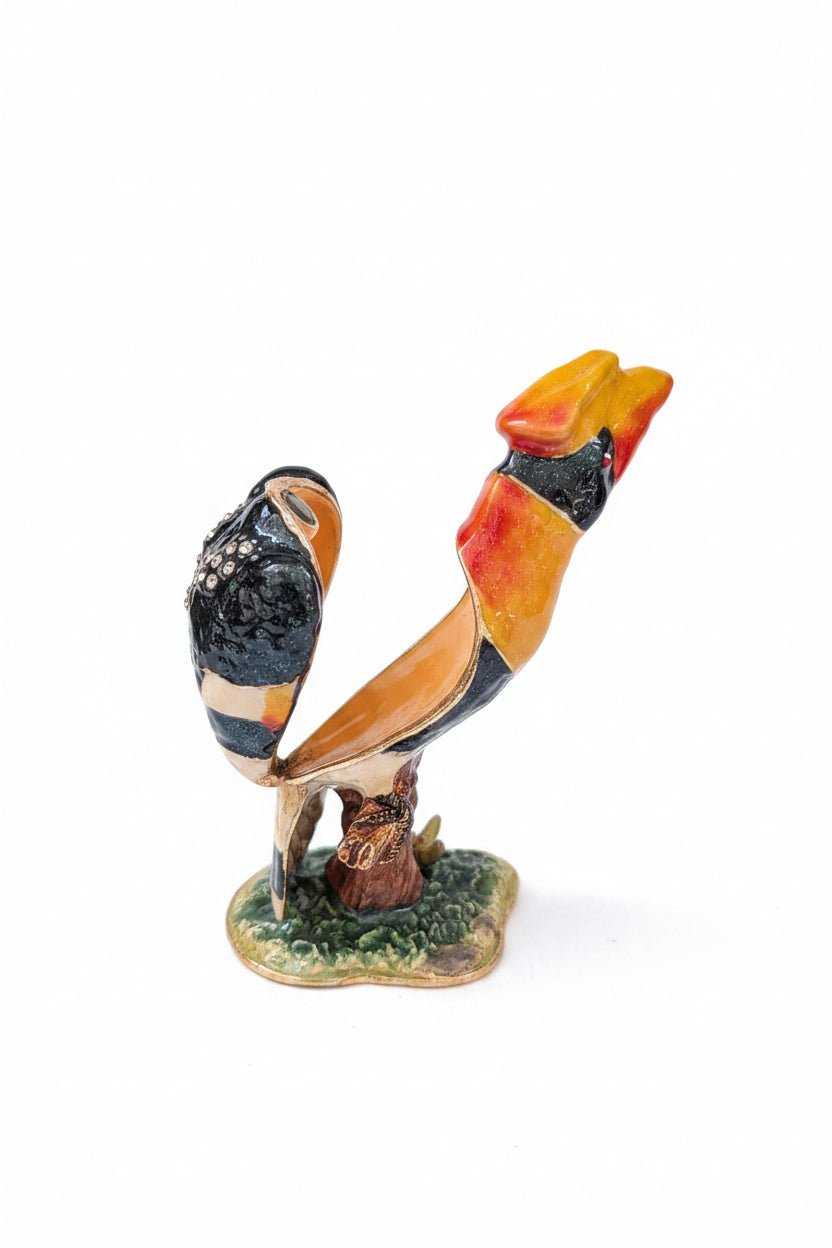 Piluliers en étain émaillé Oiseau et Aigle – Lot de 2, Pièces de collection