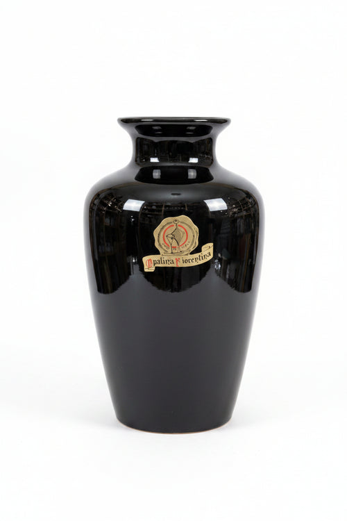 Antike Porzellanvase aus Italien – Mit Goldrand, Höhe 31 cm