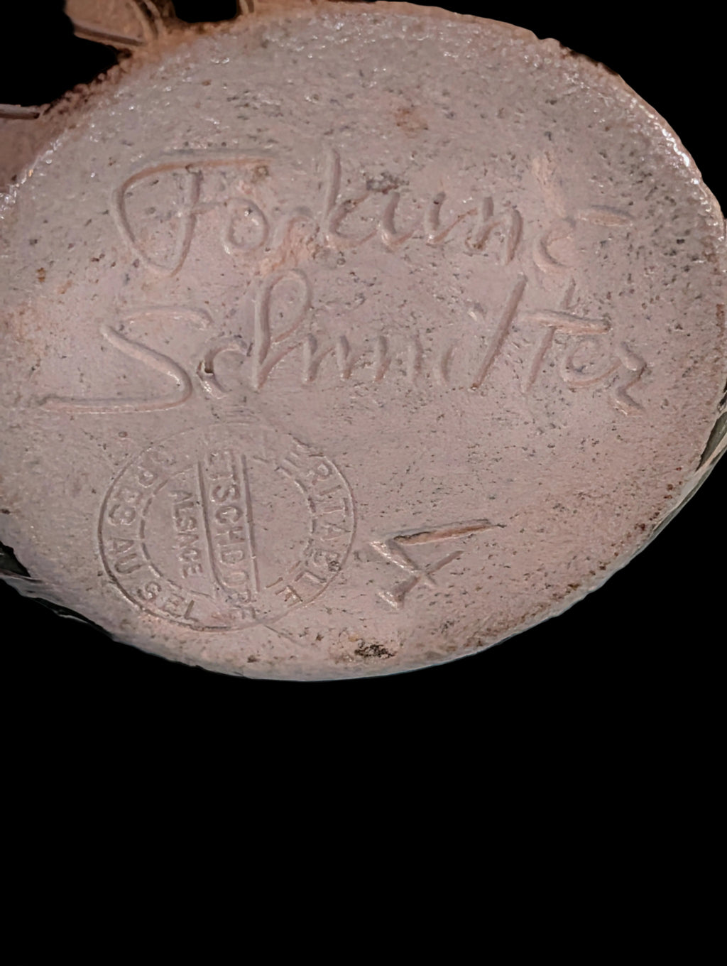 Signierter Keramik-Krug Mehrfarbig – Frankreich 1960er Jahre