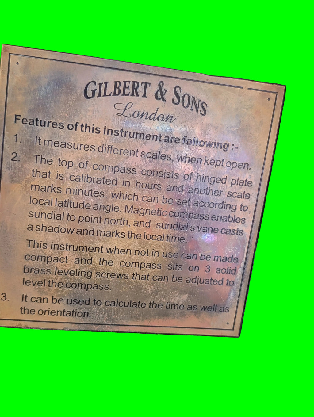 Kompass Gilbert & Sons – Maritimes Navigationsgerät, Sammlerobjekt