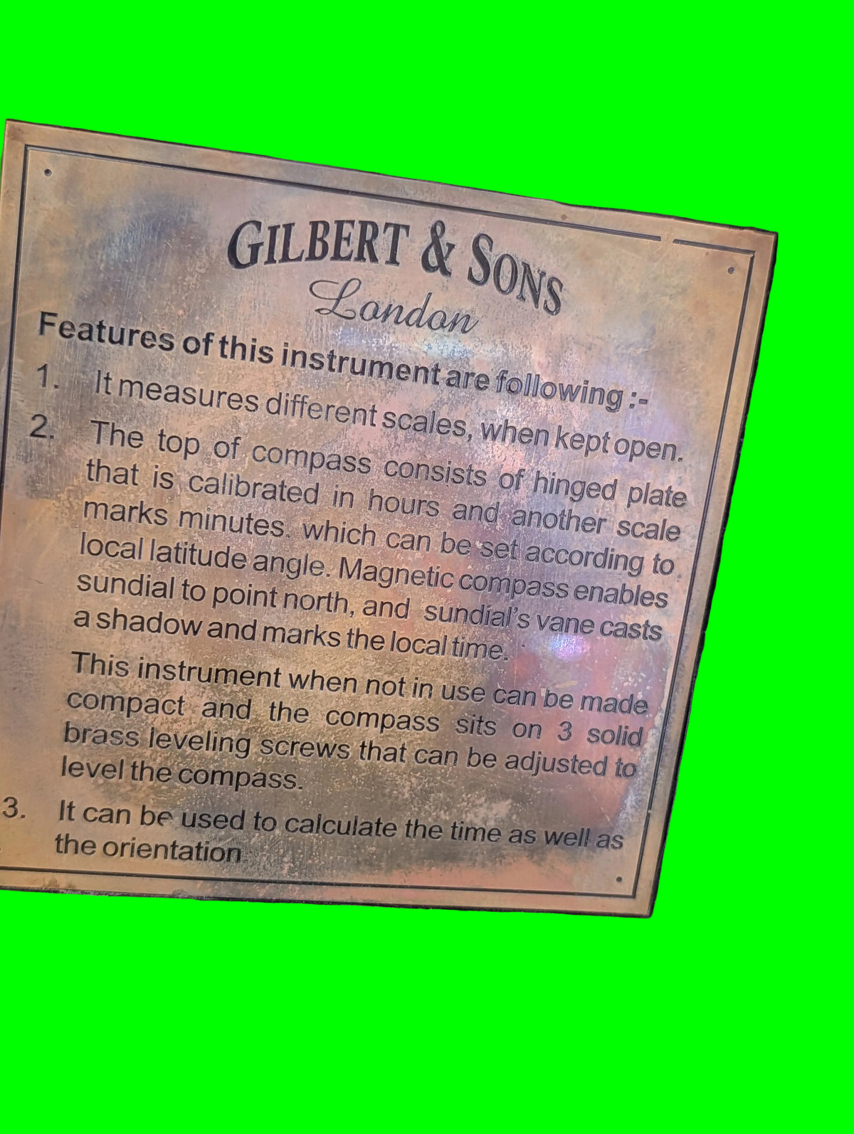 Kompass Gilbert & Sons – Maritimes Navigationsgerät, Sammlerobjekt