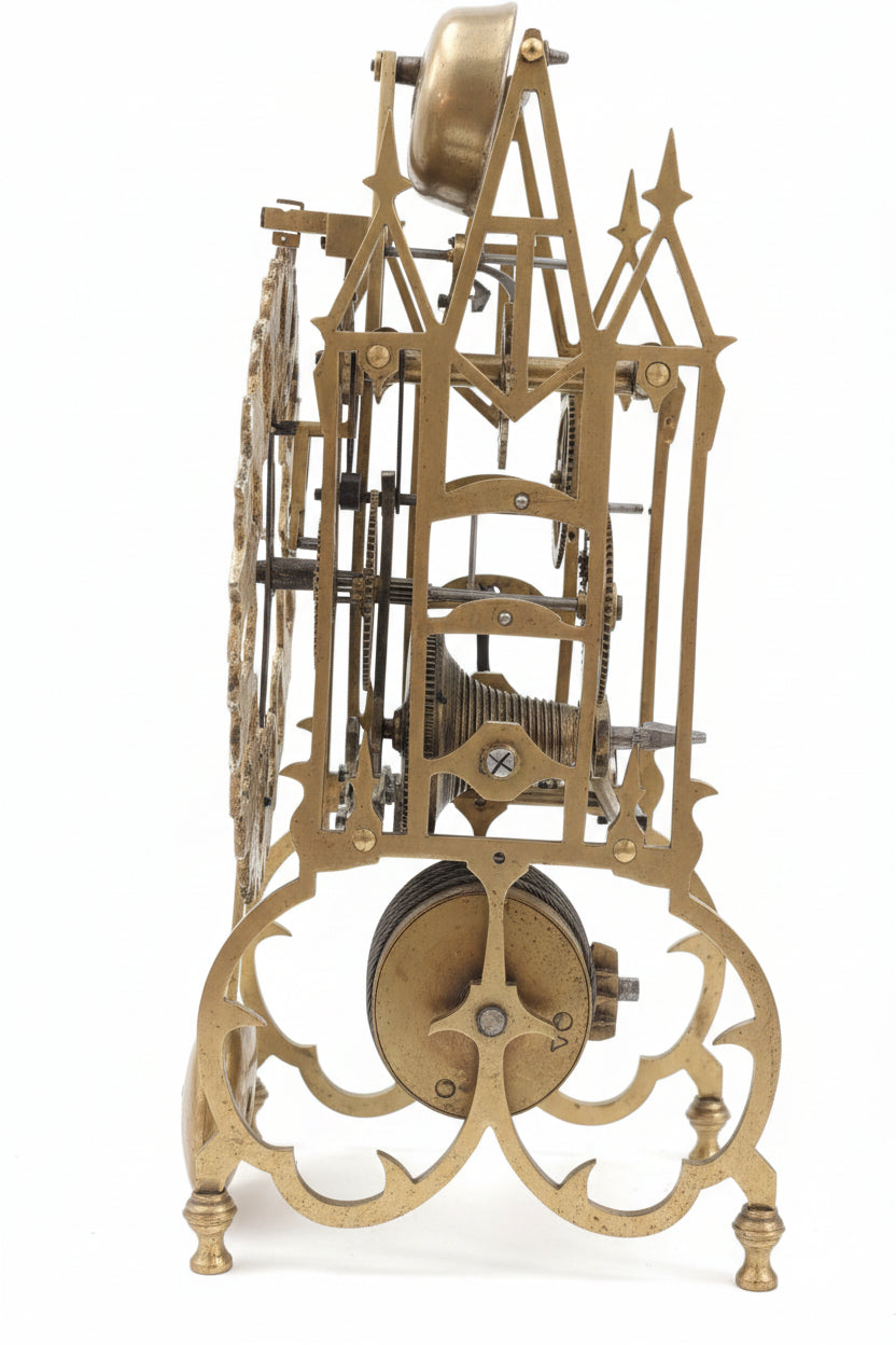Antike Skelett-Uhr um 1880 mit Funktion