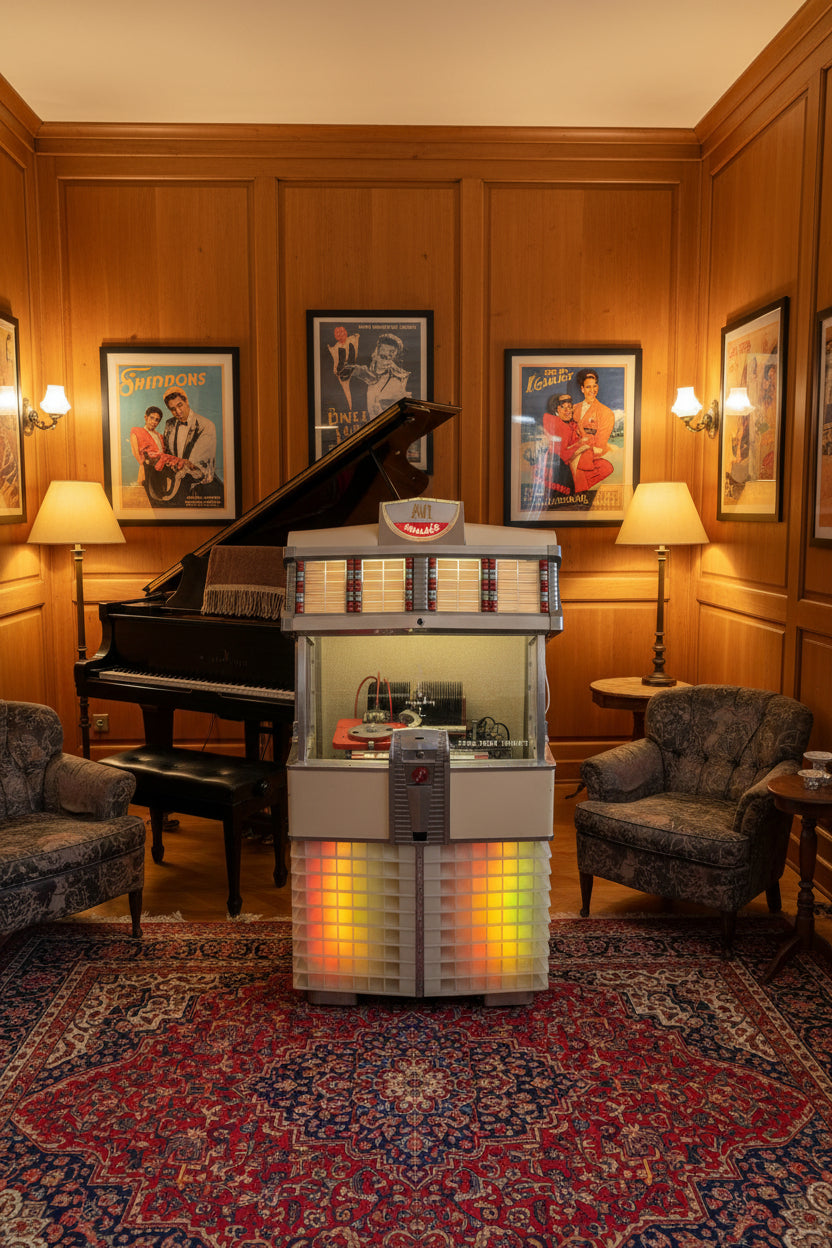 AMI Jukebox 1953 – Antike Vintage Musikbox, Amerikanisches Sammlerstück, Retro Deko