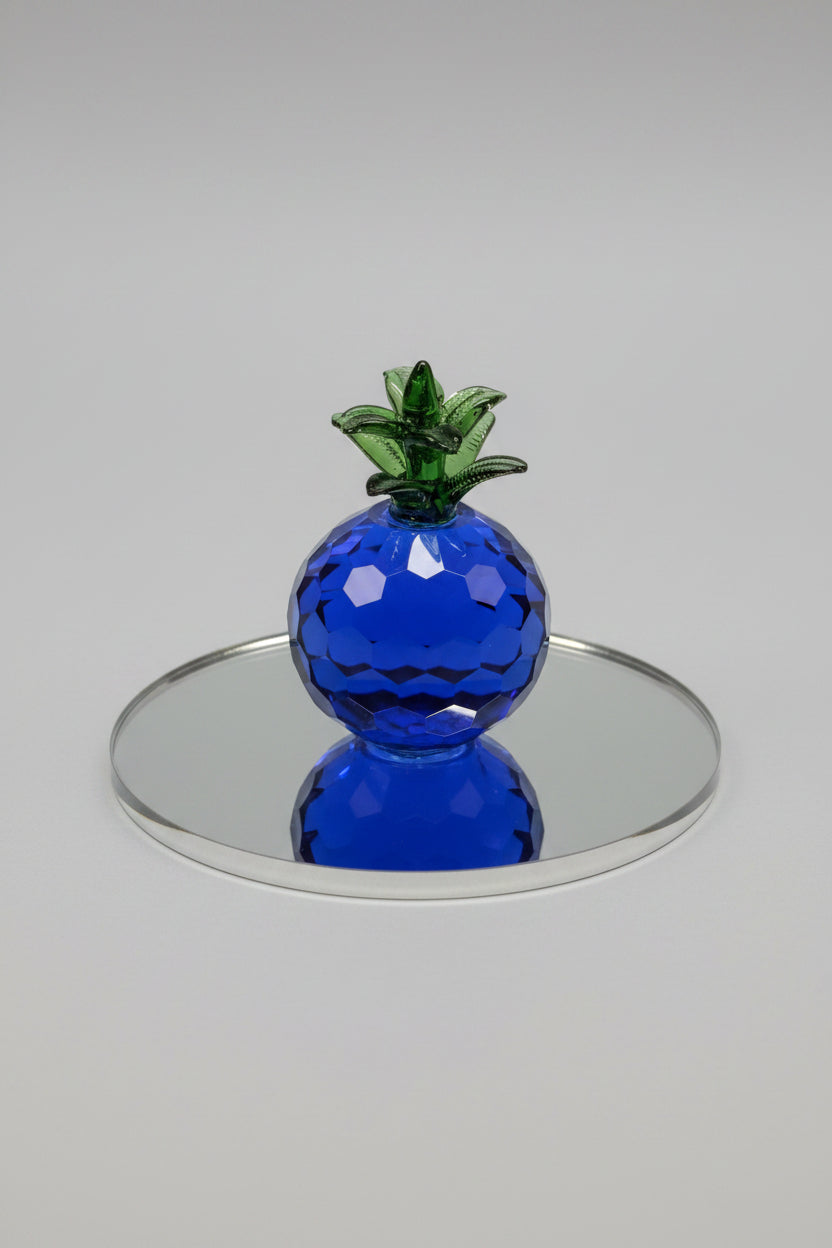Farbige Glas-Ananas Figur – Dekoratives Kunstobjekt, Liebhaberstück