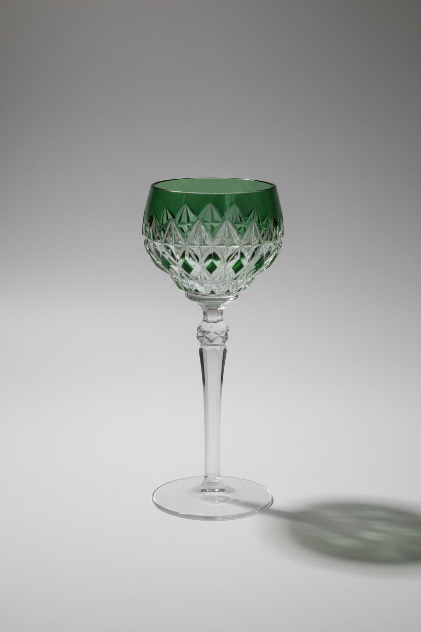 Antike Kristallgläser 6er Set – Rumänien, 1960er/70er Jahre, verschiedene Farben