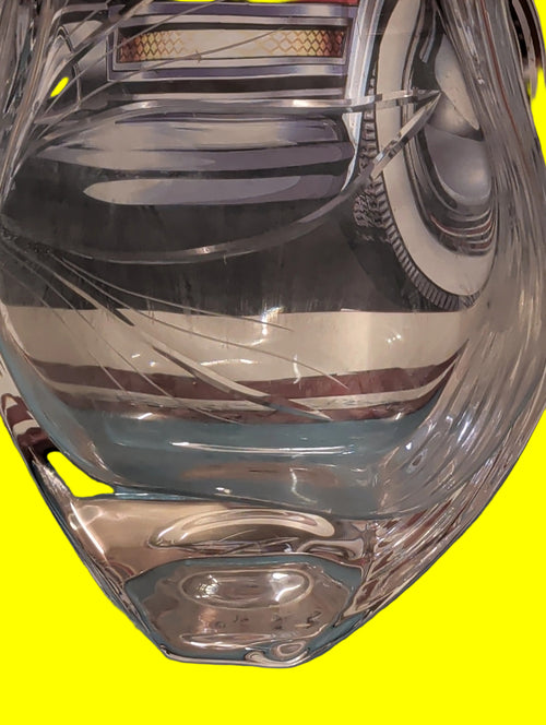 Antike Kristallvase Frankreich 1960er – Extravagantes Design, 100% Kristall, 25 cm