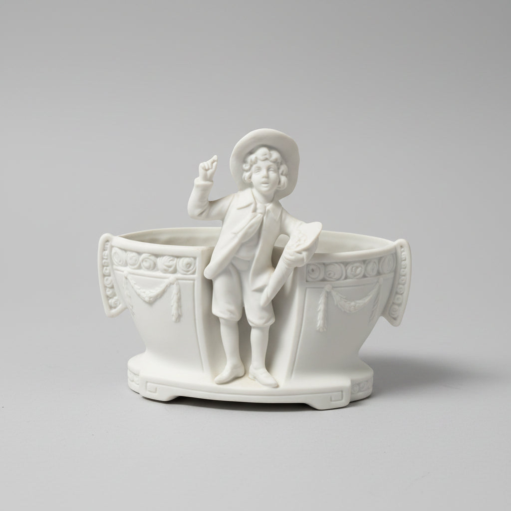 Antike Bisquit Porzellan Vase – Miniatur – Deutschland – Höhe 14 cm