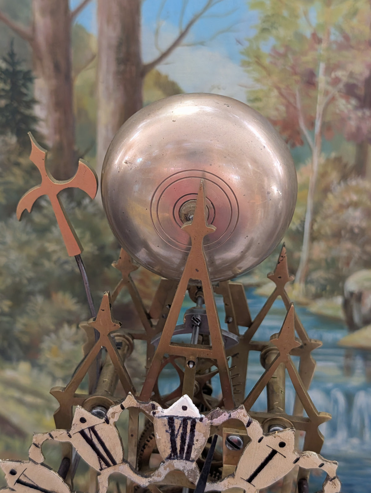 Antike Skelett-Uhr um 1880 mit Funktion