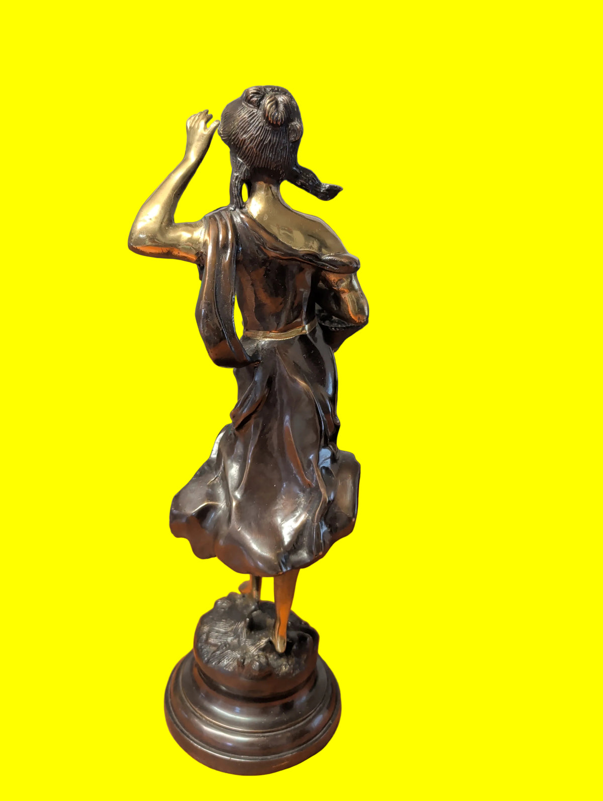 Antike Französische Bronze Skulptur – Junge Dame – 45 cm – Frankreich