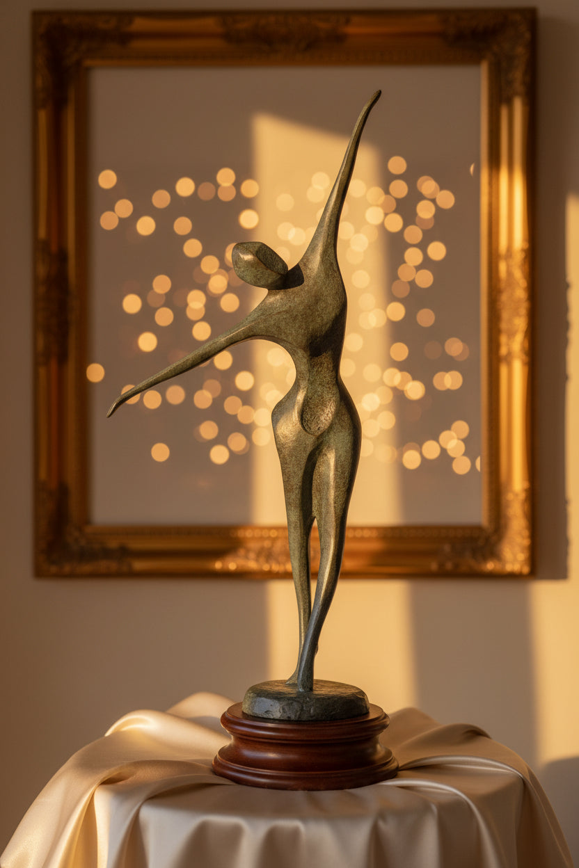 Sculpture moderne en bronze danseuse abstraite figurine décorative art