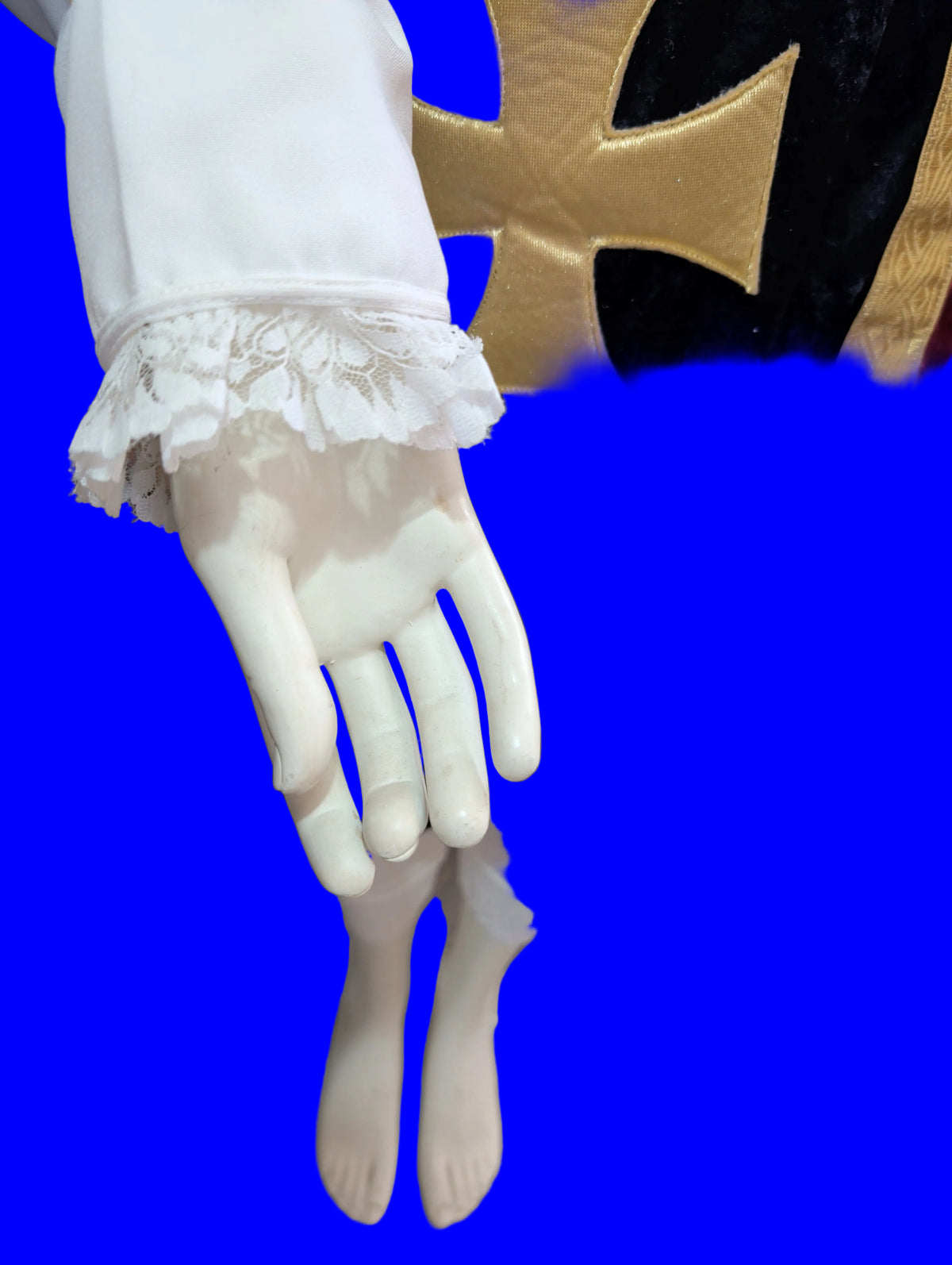 Antike Schaufensterpuppe – Musketier Kostüm, 185 cm, Sammlerstück